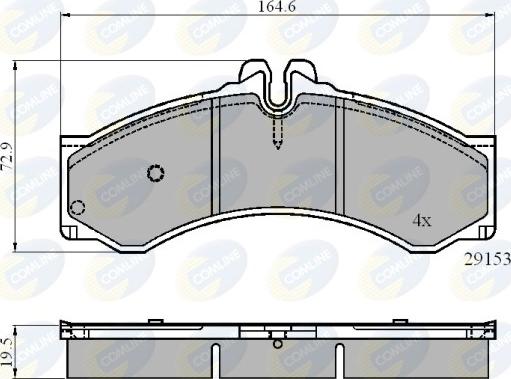 Comline CBP0271 - Тормозные колодки, дисковые, комплект unicars.by