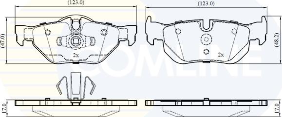 Comline CBP02787 - Тормозные колодки, дисковые, комплект unicars.by