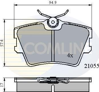 Comline CBP0272 - Тормозные колодки, дисковые, комплект unicars.by