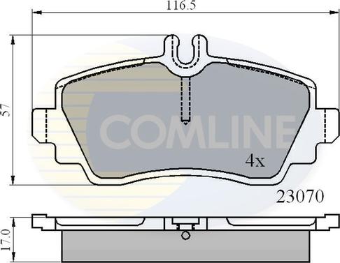 Comline CBP0748 - Тормозные колодки, дисковые, комплект unicars.by