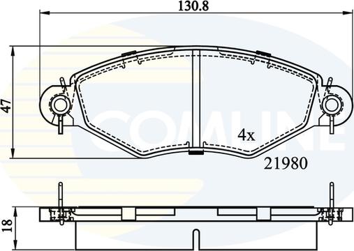 Comline CBP0704 - Тормозные колодки, дисковые, комплект unicars.by