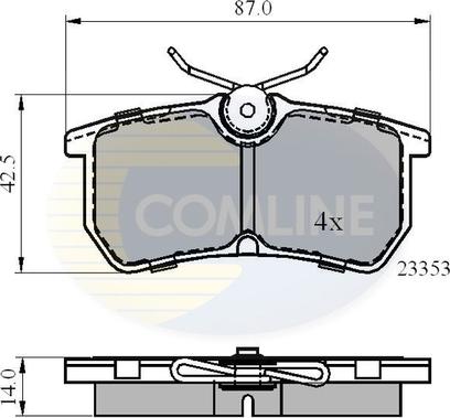 Comline CBP0705 - Тормозные колодки, дисковые, комплект unicars.by