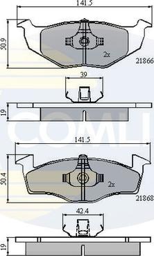 Comline CBP0706 - Тормозные колодки, дисковые, комплект unicars.by