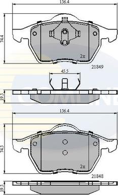 Comline CBP0715 - Тормозные колодки, дисковые, комплект unicars.by