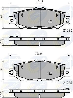 Comline CBP0788 - Тормозные колодки, дисковые, комплект unicars.by