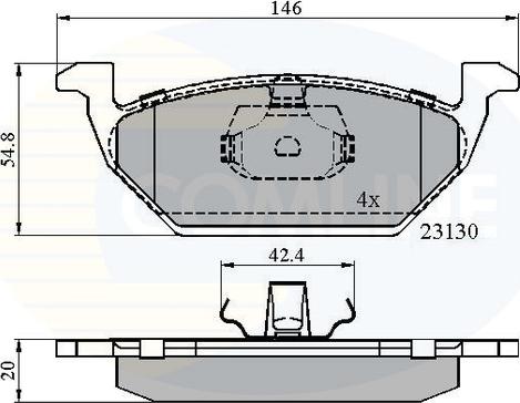 Comline CBP0737 - Тормозные колодки, дисковые, комплект unicars.by