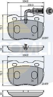 Comline CBP1401 - Тормозные колодки, дисковые, комплект unicars.by