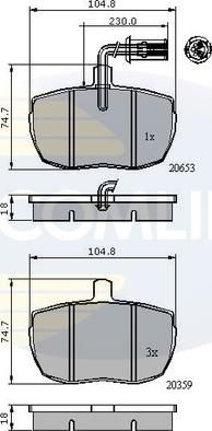 Comline CBP1413 - Тормозные колодки, дисковые, комплект unicars.by