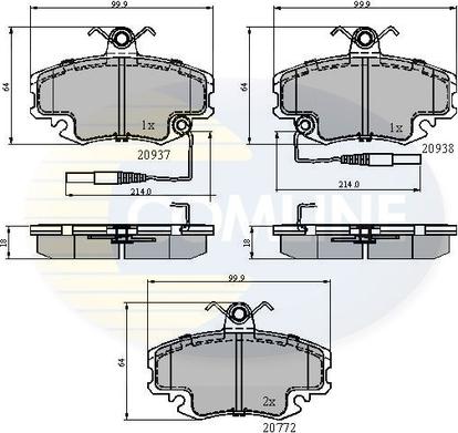 Comline CBP1431 - Тормозные колодки, дисковые, комплект unicars.by