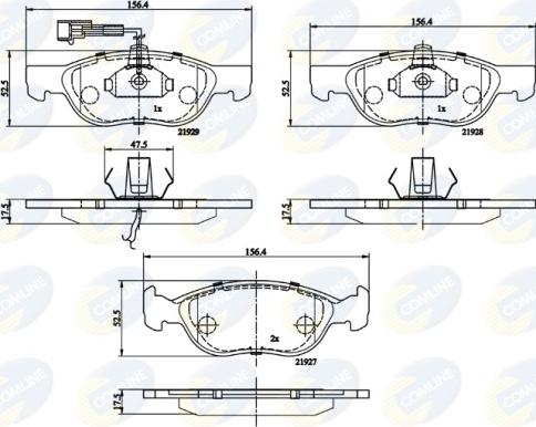 Comline CBP1477 - Тормозные колодки, дисковые, комплект unicars.by