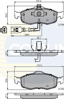 Comline CBP1514 - Тормозные колодки, дисковые, комплект unicars.by