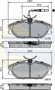 Comline CBP1526 - Тормозные колодки, дисковые, комплект unicars.by