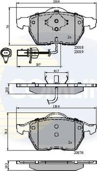 Comline CBP11542 - Тормозные колодки, дисковые, комплект unicars.by