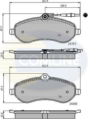 Comline CBP11621 - Тормозные колодки, дисковые, комплект unicars.by