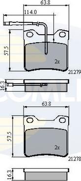 Comline CBP11060 - Тормозные колодки, дисковые, комплект unicars.by