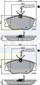 Comline CBP11001 - Тормозные колодки, дисковые, комплект unicars.by