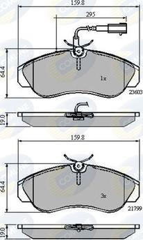 Comline CBP11032 - Тормозные колодки, дисковые, комплект unicars.by