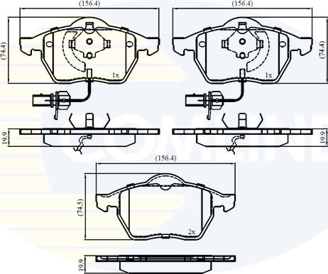 Comline CBP11025 - Тормозные колодки, дисковые, комплект unicars.by