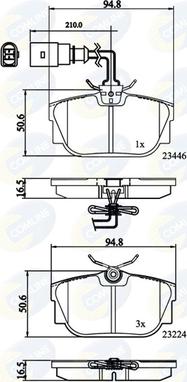 Comline CBP11151 - Тормозные колодки, дисковые, комплект unicars.by