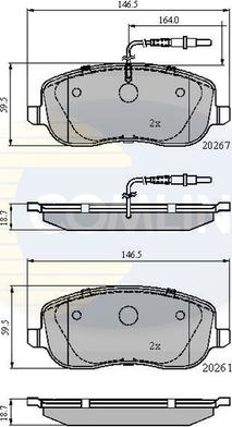 Comline CBP11158 - Тормозные колодки, дисковые, комплект unicars.by