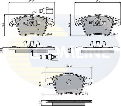 Comline CBP11312 - Тормозные колодки, дисковые, комплект unicars.by