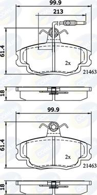 Comline CBP1133 - Тормозные колодки, дисковые, комплект unicars.by