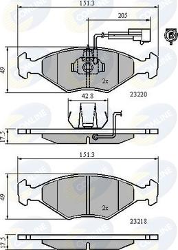 Comline CBP11295 - Тормозные колодки, дисковые, комплект unicars.by