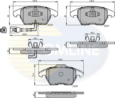 Comline CBP11224 - Тормозные колодки, дисковые, комплект unicars.by