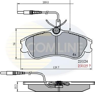 Comline CBP1174 - Тормозные колодки, дисковые, комплект unicars.by