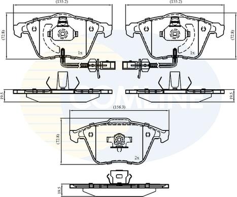 Comline CBP11753 - Тормозные колодки, дисковые, комплект unicars.by