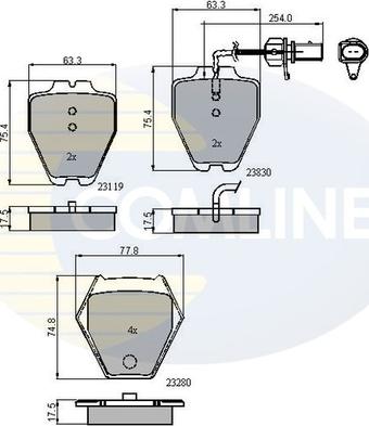 Comline CBP11771 - Тормозные колодки, дисковые, комплект unicars.by