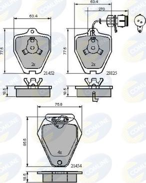 Comline CBP1884 - Тормозные колодки, дисковые, комплект unicars.by