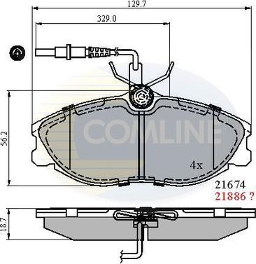 Comline CBP1340 - Тормозные колодки, дисковые, комплект unicars.by