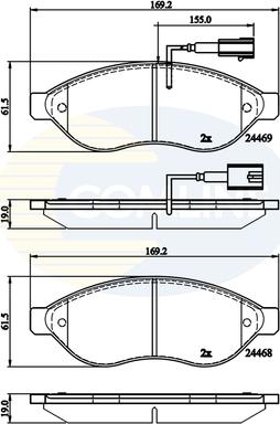 Comline CBP12227 - Тормозные колодки, дисковые, комплект unicars.by