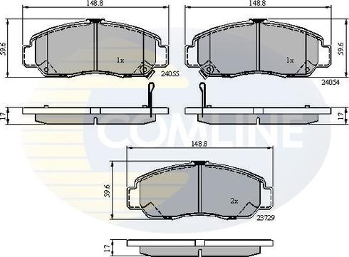 Comline CBP3949 - Тормозные колодки, дисковые, комплект unicars.by