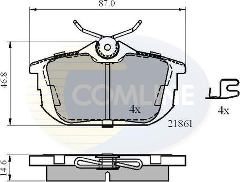 Comline CBP3945 - Тормозные колодки, дисковые, комплект unicars.by