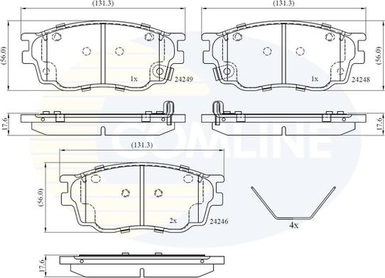 Comline CBP3948 - Тормозные колодки, дисковые, комплект unicars.by