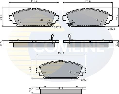 Comline CBP3943 - Тормозные колодки, дисковые, комплект unicars.by