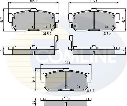 Comline CBP3955 - Тормозные колодки, дисковые, комплект unicars.by