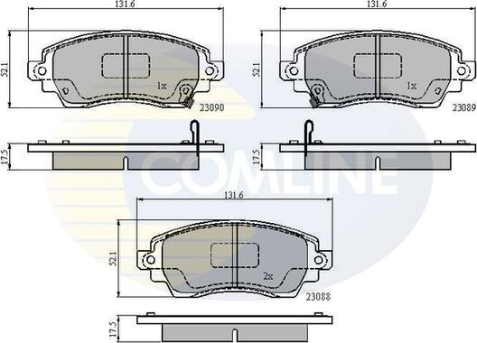 Comline CBP3908 - Тормозные колодки, дисковые, комплект unicars.by