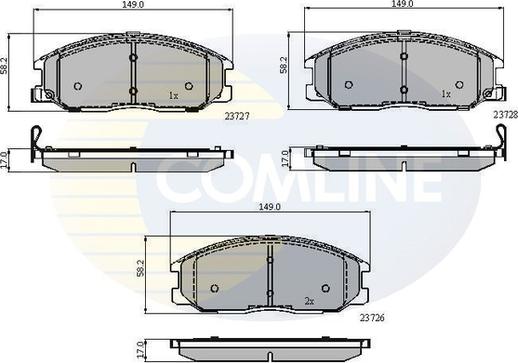 Comline CBP3902 - Тормозные колодки, дисковые, комплект unicars.by