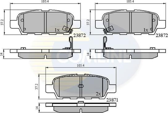 Comline CBP3912 - Тормозные колодки, дисковые, комплект unicars.by