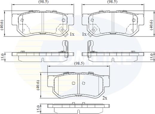 Comline CBP3935 - Тормозные колодки, дисковые, комплект unicars.by