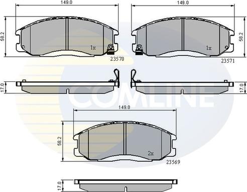 Comline CBP3938 - Тормозные колодки, дисковые, комплект unicars.by