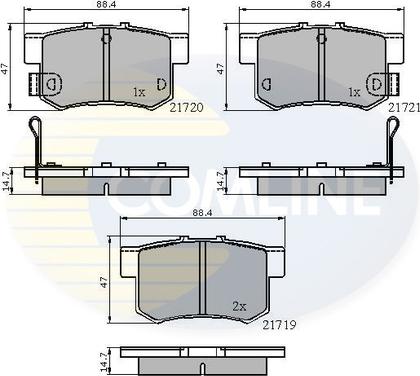 Comline CBP3445 - Тормозные колодки, дисковые, комплект unicars.by