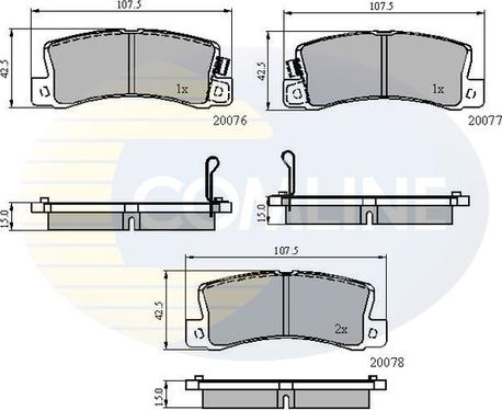 Comline CBP3458 - Тормозные колодки, дисковые, комплект unicars.by