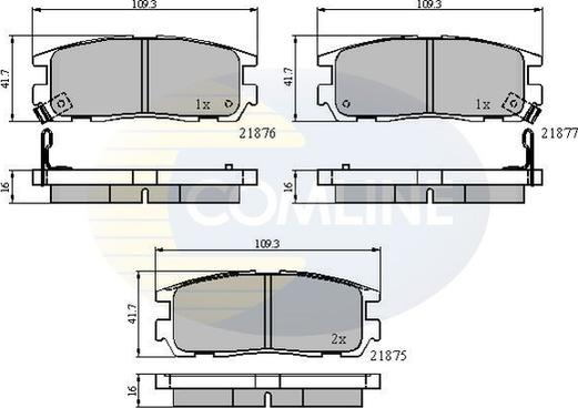 Comline CBP3461 - Тормозные колодки, дисковые, комплект unicars.by