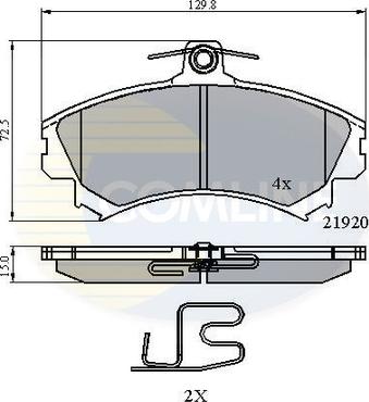 Comline CBP3462 - Тормозные колодки, дисковые, комплект unicars.by