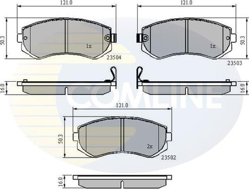 Comline CBP3484 - Тормозные колодки, дисковые, комплект unicars.by