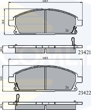 Comline CBP3591 - Тормозные колодки, дисковые, комплект unicars.by